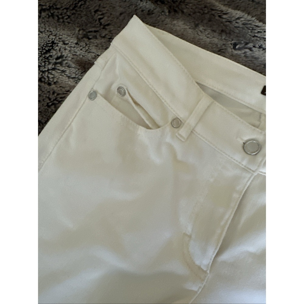 J Mclaughlin Denim Jeans Pants Cream White Stretch Skinny Ankle 28x26 Sz 2 - Picture 3 of 6